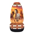 thumbnail image 3 of Uourmeti Car Seat Cover Firmly Stitched Front Car Seat Cover Polyester Wear Resistant, Suitable for Truck Van, Horses Sunset Geometric Print, 3 of 6