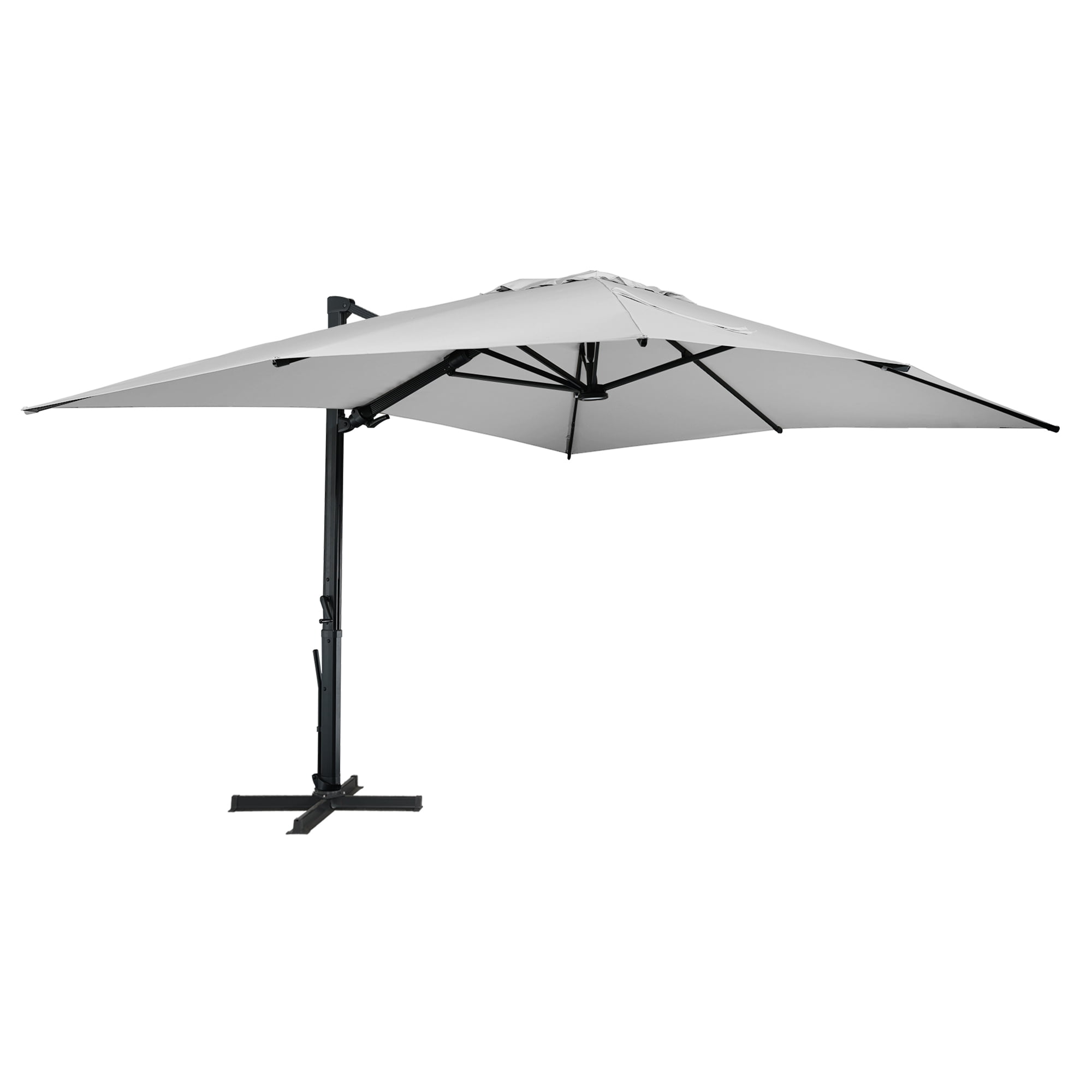 10x13ft Offset Cantilever Umbrellas Solar Powered LED Cantilever Patio