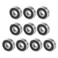 thumbnail image 3 of 10 unids/set 608-2RS cubierta goma ejes sellados rodamiento rígido bolas acero, 3 of 9