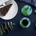 thumbnail image 6 of FMSHPON Peacock Retro Painting Set of 4 Round Coaster for Drinks, Absorbent Ceramic Stone Coasters Cup Mat with Cork Base for Home Kitchen Room Coffee Table Bar Decor, 6 of 6