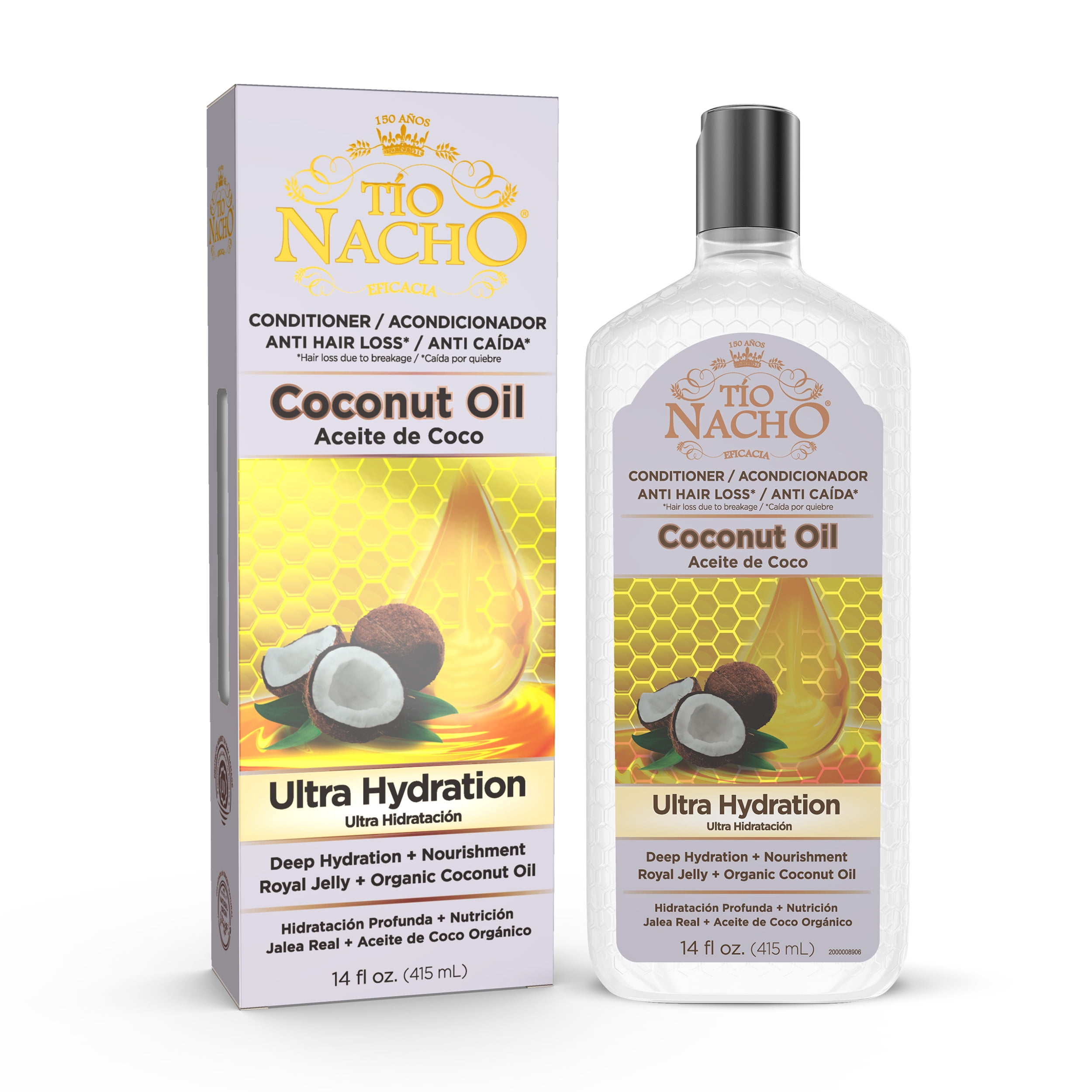 Tío Nacho Ultra Hydrating Coconut Oil Anti-Hair Loss Conditioner with Royal Jelly, 14 fl oz