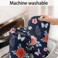 thumbnail image 5 of Pioneer Flower Floral Print Pattern Bathroom Rugs Mat, Non Slip Microfiber Bathroom Rug with Rubber Backing, Soft Mats for Bathroom Floor Tub Shower, 17"x47", 5 of 5