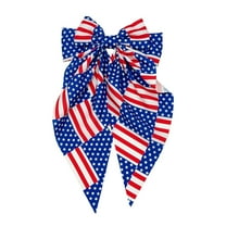 SLYNSHome 4th of July Decorations Large Bow Hair Accessories Patriotic Red White Blue Party Supplies Favors American Flag Stars & Stripes Hair Clips,Independence Day Gift