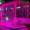 thumbnail image 4 of 98.4ft 300 LED String Lights Indoor Outdoor, Pink Christmas Lights Clear Wire, 8 Modes Waterproof Twinkle Fairy String Lights Plug in for Tree Room Bedroom Wedding Holiday Decorations, 4 of 8