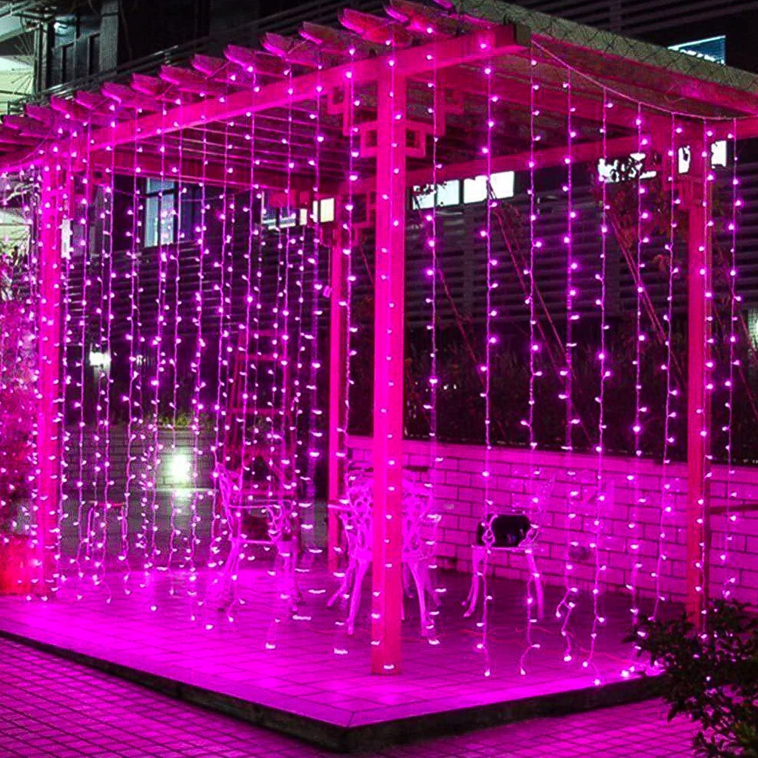 Bincy 33FT LED Christmas String Lights, Pink, 100 Bulbs, 8 Modes photo 3