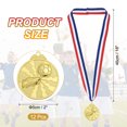 thumbnail image 2 of Uxcell 2 Inch Soccer Medals Gold Award Medals with Neck Ribbon for Team Sports Games Party Favors 12 Pieces, 2 of 7