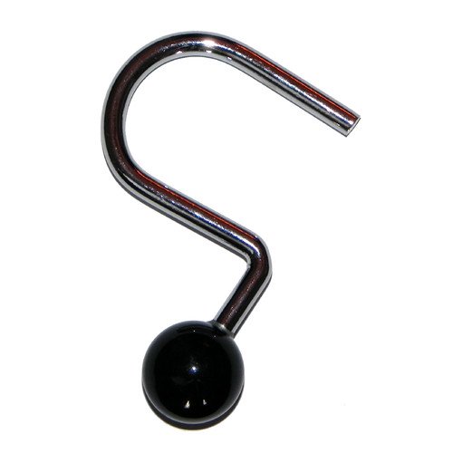 "Ball" Shower Curtain Hooks in Black