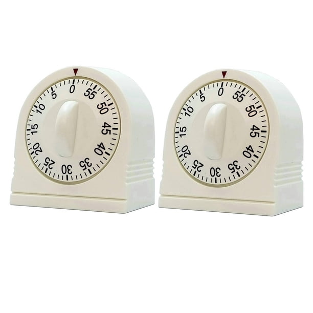 Temporizador De Cuerda De 60 Minutos Temporizador Mecánico Visual Con Alarma Fuerte Temporizadores De Cuenta Atrás Manuales Para Aula, Estudio En Casa Y Cocina (Paquete De 2)