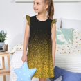 thumbnail image 4 of Fotbe Gold Glitter Gradient Vestido de Dormir para Niñas de 3 a 10 Años, Mangas Cortas, Estilo Princesa, Pijama Camisón con Mangas Voladas-XX-Large, 4 of 6