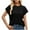 Black, variant on ZQUUVOU Womens Summer Knit Short Sleeve Tops Basic Loose Ribbed Top Casual Sweaters With Pocke Green