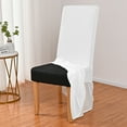 thumbnail image 6 of KBOOK Spandex Chair Cover Ruffled Skirt Banquet Chair Seat Cover for Dining Room Wedding Ceremony(White,2PCS), 6 of 6