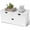 White-3 drawers, variant on Bamboo Desk Organizer 3 Drawer with Shelf, Countertop Organizer with Drawers Makeup Storage Drawer 3 Drawers Tabletop Storage Organization Box Home Office Workspace(White)