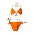 thumbnail image 2 of Conjunto de bikini para mujer, versátil, de colores brillantes, para playa, spas, piscinas y fiestas. naranja, 2 of 9