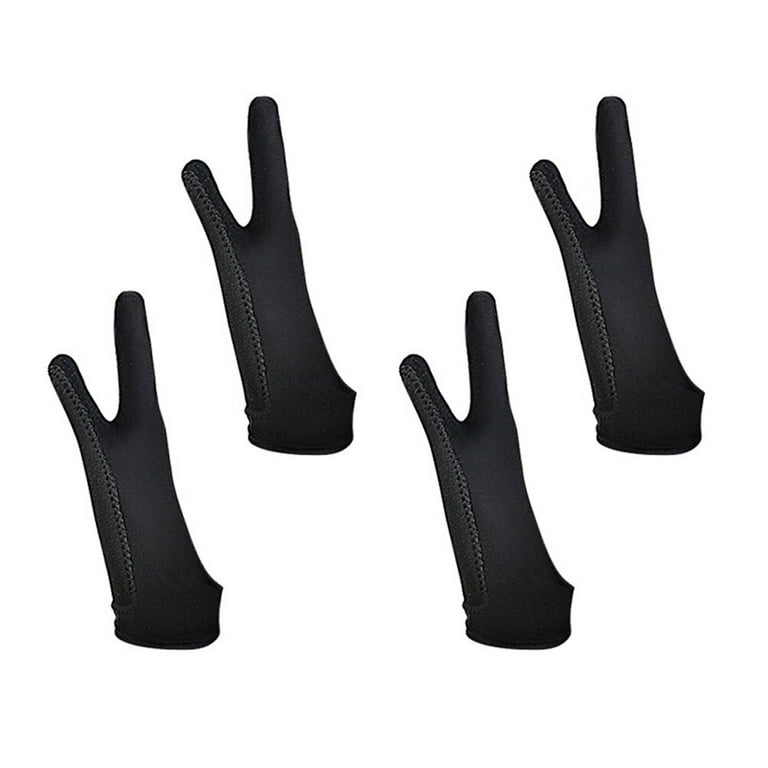 Frcolor 6Pcs Two Finger Gloves Tablet Drawing Gloves Anti Touch Gloves  Artist Gloves 