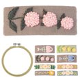 thumbnail image 2 of Coofit Embroidery Kit Creative Fish Floral Needlework Kit DIY Hair Clip with Hoop, 2 of 10