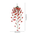 thumbnail image 3 of MTBLYS Artificial Morning Glory Wall Hanging 2-Piece Rattan Vine Decor Plastic Outdoor Flowers White Purple Red for Garden Baskets, 3 of 6