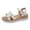 White, variant on Women’s Bow Platform Wedge Sandals, Open Toe Chunky Heel Slip On Casual Summer Shoes, Comfortable Non-Slip Walking Sandals, Multiple Colors