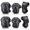 Black & blue, variant on 6-Piece Protective Gear Set - Knee Pads, Elbow Pads, Wrist Guards for Skateboarding, Cycling, and Riding Safety