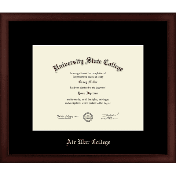 Air War College Diploma Frame, Document Size 11" x 8.5"