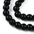 thumbnail image 2 of Opaque Solid Color Glass Beads Strands Round Black 8~8.5mm Hole: 1.5mm 51~53pcs/strand 14.96 inch~15.55 inch(38~39.7cm), 2 of 3