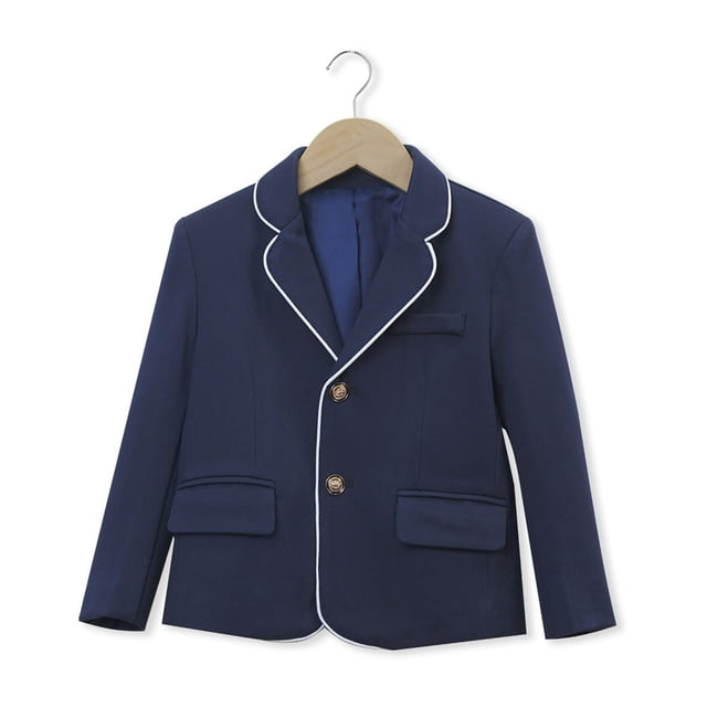 Chaquetas para niños, chaquetas de traje inglés para niños y niñas, chaquetas de estilo universitario, uniformes escolares, top de algodón para niñas.