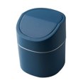 thumbnail image 2 of Cubo de basura de escritorio Sunnimix con tapa abatible azul, 2 of 6