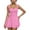Pink, variant on Womens Dress Under $10 Ruched Workout Square Neck Tennis Dress Summer Casual Sleeveless Golf Athletic Mini Dress Black XL