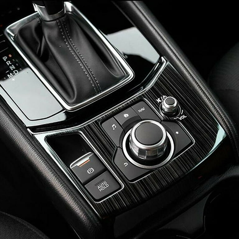 Black Carbon Fiber Style Center Console Gear Shift Cover Trim For Mazda 3 (2019+) | X-CAR Brand