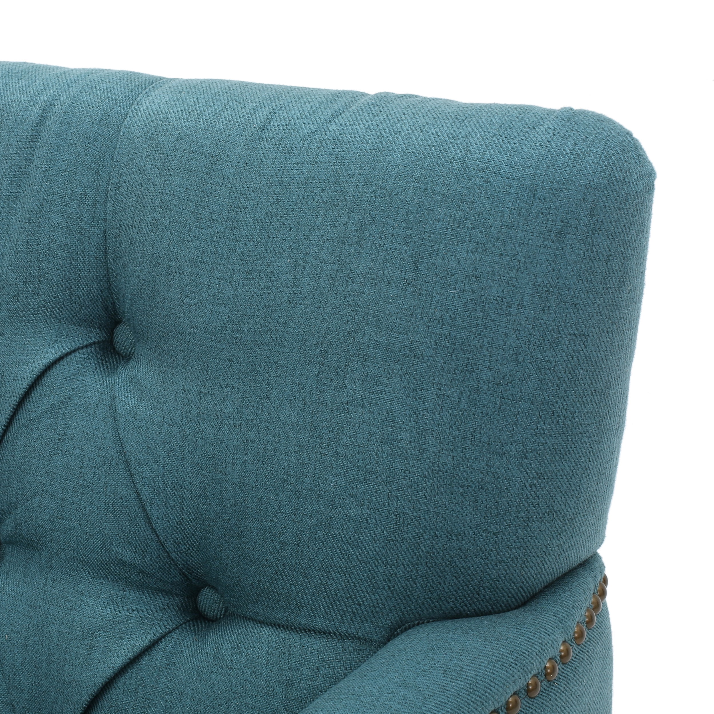 Noble House Madrid Dark Teal Fabric Club Chair, Blue