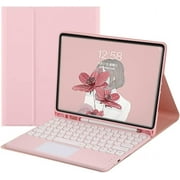 MYKOMI Keyboard Case for New iPad 9th Gen/8th Gen/7th Gen 10.2”-Touchpad Detachable Wireless with Pencil Holder Stand Folio Keyboard Cover for iPad 9th Generation Air 3rd Gen Pro 10.5