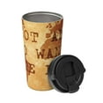 thumbnail image 2 of Gukieu Not All Those Who Wander Are Lost2 Print Insulated Coffee Cup, Portable Stainless Steel Vacuum Cup with Lid, Unisex, Suitable for Office, Cafe, Car, 2 of 8