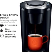 Keurig K-Compact Single-Serve K-Cup Pod Coffee Maker, with 3 Brew Sizes, Smart Start Feature, 36oz Removable Reservoir, Black