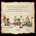thumbnail image 7 of Pirate Watchtower Ship Building Brick Set, Pirate Adventure Playset with Prison Cage & Palm Tree, Creative Puzzle Toy For Boys & Adults, 482 PCS, 7 of 7