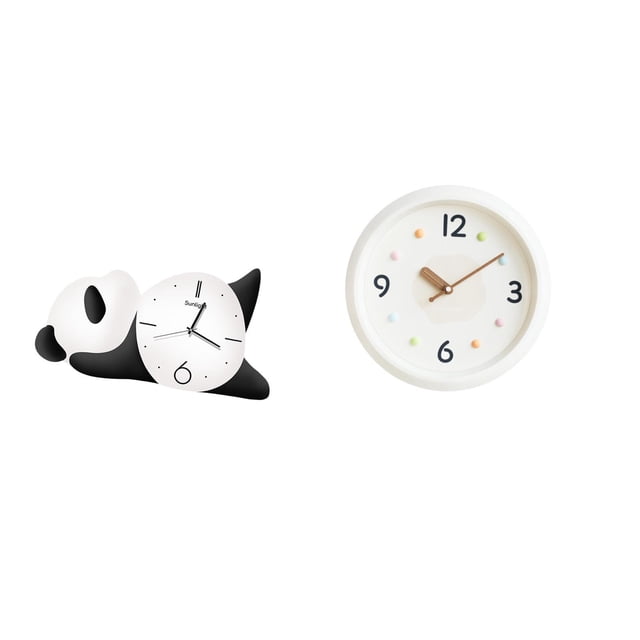 Reloj de pared,Reloj de pared Panda Decoración del hogar Lindo Creativo,Reloj de pared,Reloj de pared decorativo,moderno y elegante.,Reloj de pared redondo silencioso y sin tictac,regalo