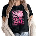 thumbnail image 1 of Camisetas de Manga Corta para Mujeres, Camiseta de Cuello Redondo Impresa de Moda, Primavera Y Verano Casual, 1 of 9