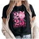 thumbnail image 1 of Camisetas de Manga Corta para Mujeres, Camiseta de Cuello Redondo Impresa de Moda, Primavera Y Verano Casual, 1 of 9