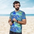 thumbnail image 4 of Wukai Peacock Print Men's Short-Sleeved Mesh T-Shirt,Quick-Dry Short Sleeve Workout T-Shirt-6X-Large, 4 of 8