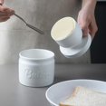 thumbnail image 2 of SWEEJAR Porcelain Butter Keeper Crock, French Butter Dish with Water Line, Ceramic Butter Container for soft butter (White), 2 of 6