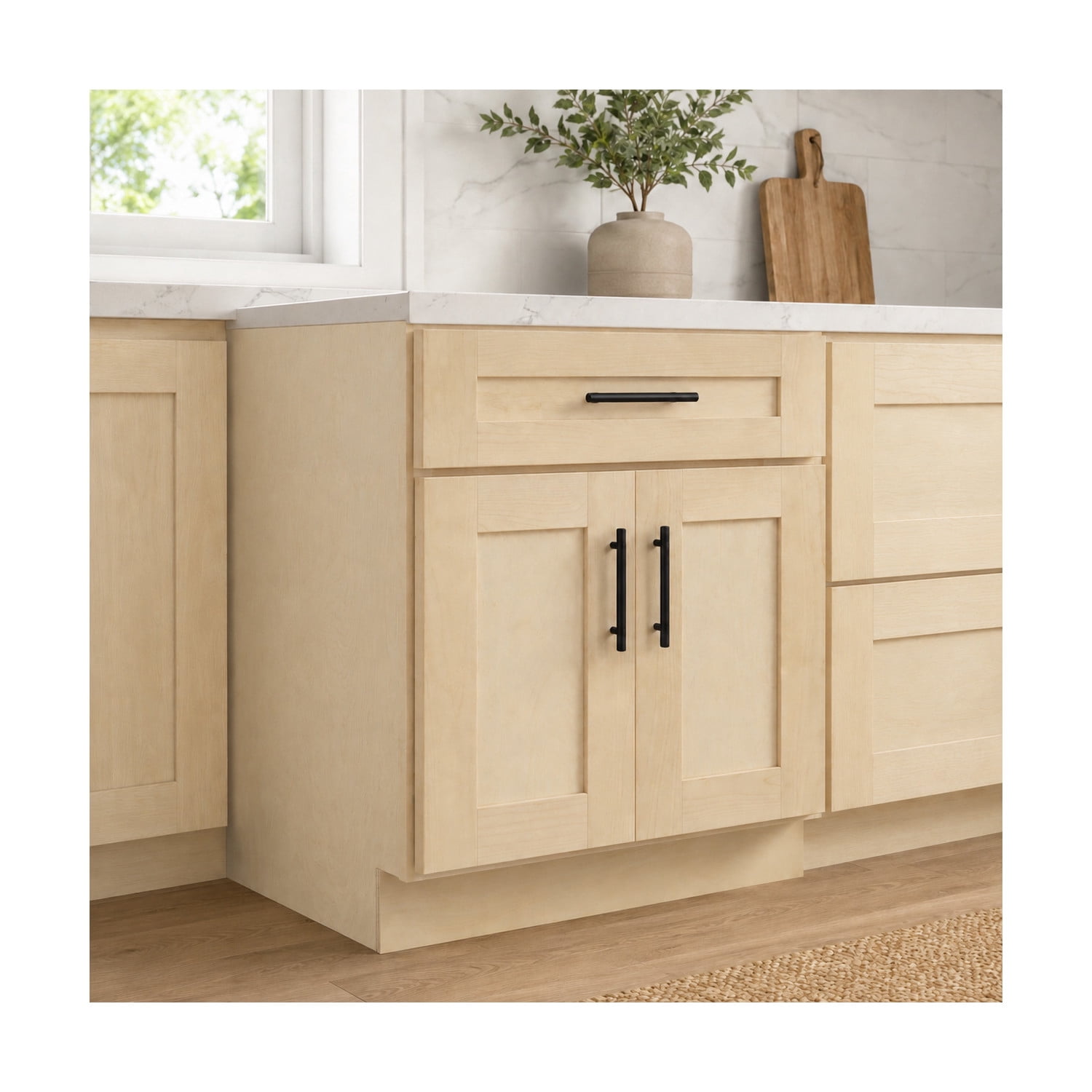 Design House Brookings Kitchen Base Cabinet, Unfinished Birch, 24"