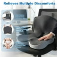 thumbnail image 6 of Seat Cushion for Car Chair, Memory Foam Lumbar Support for Long Sitting, Supportive Lumbar Cushion, Non-Slip Cushion with Removable Cover for Car, Office, and Home Use, 6 of 7