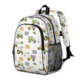 thumbnail image 2 of Tractor and Fences White Pattern Backpack for School, Cute School Bag with Adjustable Shoulder Straps and Padded Back, 15"x11.42"x5.5", 2 of 5