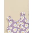 thumbnail image 6 of Suealasg 2Pcs Toddler Baby Girls Clothes Flower Print Sleeveless Crew Neck Tank Top and Elastic Shorts 6M 1T 2T 3T 4T Kids Girls Summer Outfits Set, 6 of 8