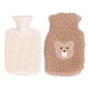 thumbnail image 1 of Bolsa de agua caliente de 1000 ml, diseño de oso de peluche, de PVC grueso, antiescaldaduras, con funda para el hogar, la oficina, color café, 1 of 14