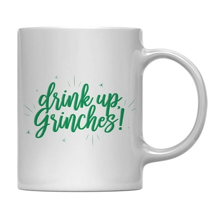 Koyal Wholesale 11oz. Funny Christmas Coffee Mug Gag Gift, Drink Up Grinches, 1-Pack