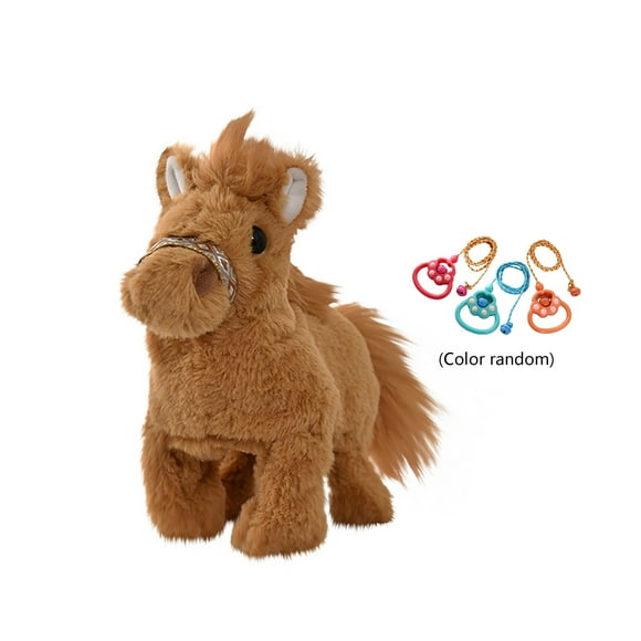 Electronic Walking Horse Toy for Kids - Stuffed Animal, Sound and Movement, Educational Gift for 3+