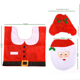thumbnail image 2 of Juego de 3 fundas para asiento de inodoro navideñas, funda para asiento de inodoro de Papá Noel y alfombra para decoraciones navideñas de baño, 2 of 6