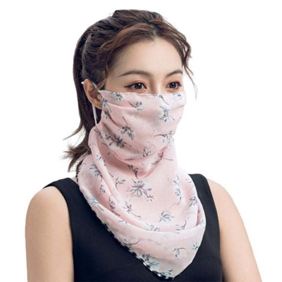 AYYUFE Rose Flower Women Summer Chiffon Thin Veil Scarf Neck Face Cover Shawl