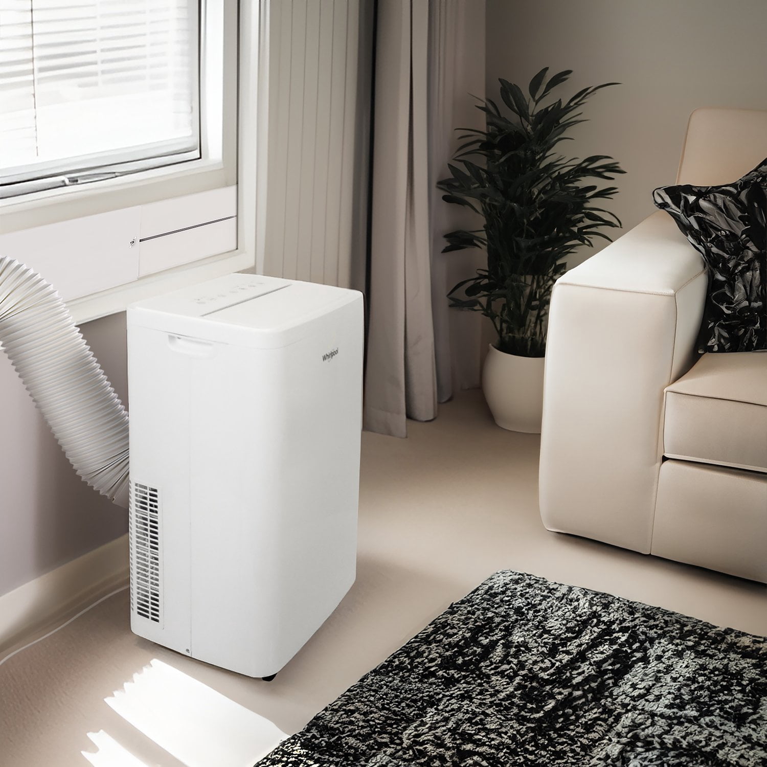 Whirlpool 12,000 BTU ASHRAE (8,300 BTU SACC) Portable Air Conditioner, WHNP121AW