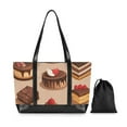 thumbnail image 7 of FORMRS Canvas Laptop Tote Bag for Women with 15.6" Computer Compartments Shoulder Handbag, Creamy Cake, 7 of 7