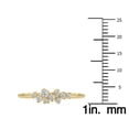 thumbnail image 5 of SZUL Women's 1/4 CTW Lab Grown Diamond Clustered Ring in 10K Yellow Gold (F-G Color, VS1- VS2 Clarity), 5 of 7